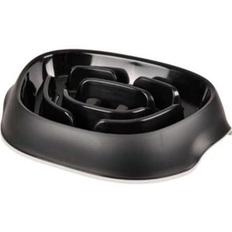 Eetpot exqi slowfeeder zwart 950ml 