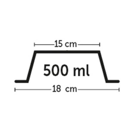 Eetpot nr. 1 mara grijs-500ml 