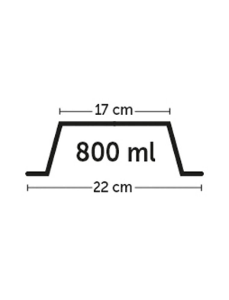 Eetpot nr. 2 mara grijs-800ml
