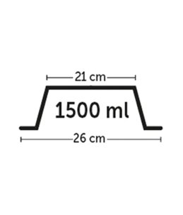 Eetpot nr. 3 mara grijs -1500ml 