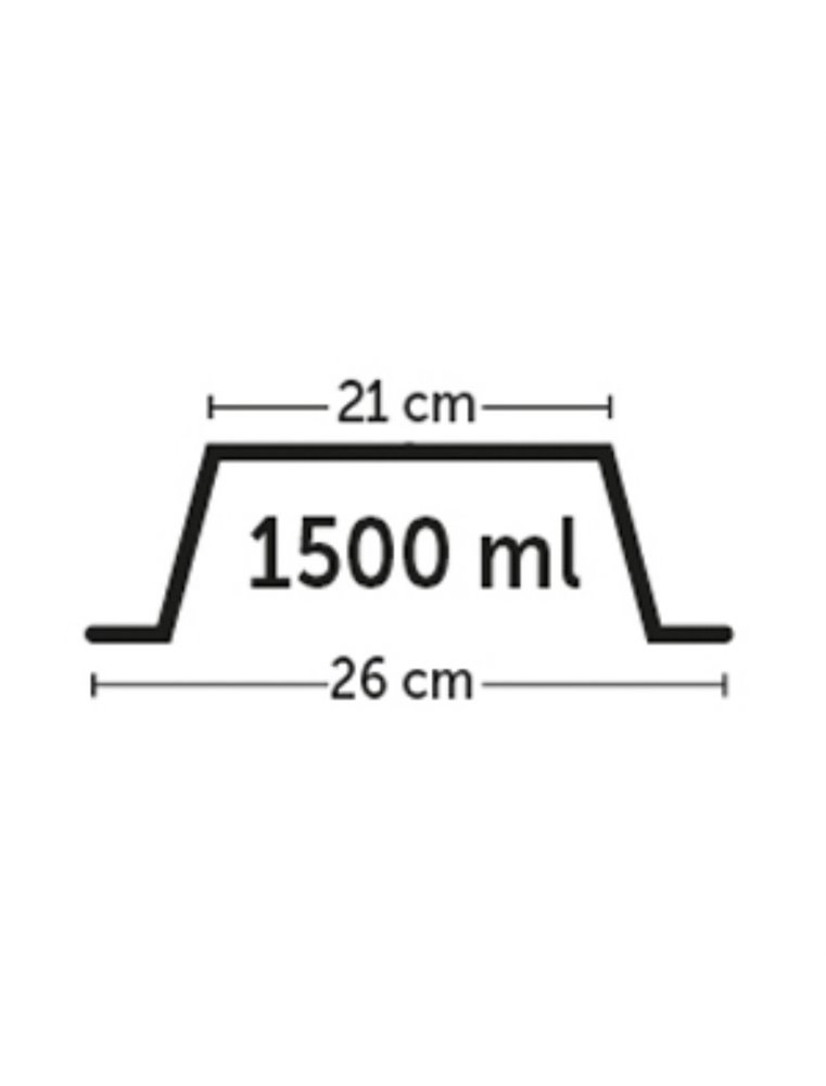 Eetpot nr. 3 mara grijs -1500ml