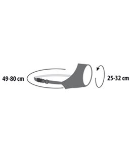 Muilband zacht l 49-80cm neusomtrek 25-32cm zwart