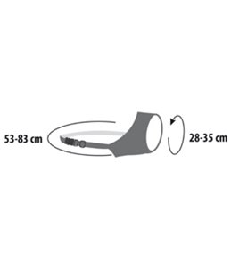 Muilband zacht l/xl 53-83cm neusomtrek 28-35cm zwart