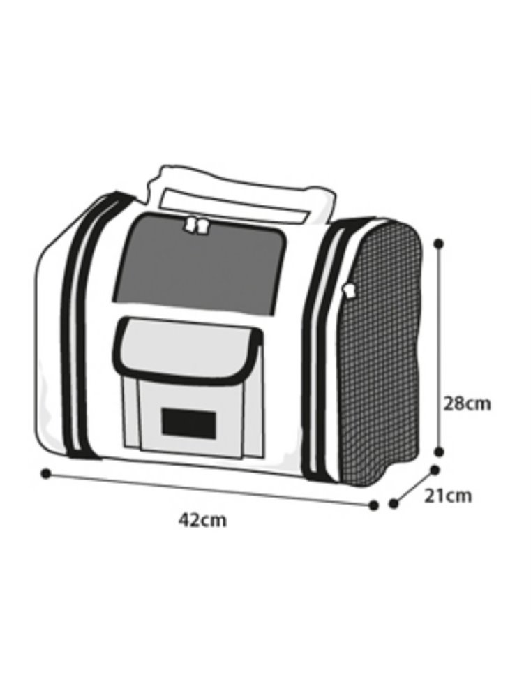 Draagtas smart bag zwart/rood