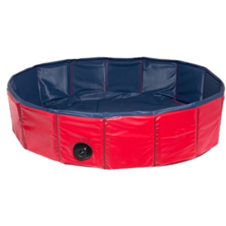 Doggy splash pool blauw/rood 80x 20cm