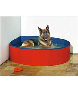 Doggy splash pool blauw/rood 80x 20cm