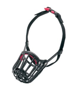 Muilkorf plast xs/s 22cm 26-43cm zwart