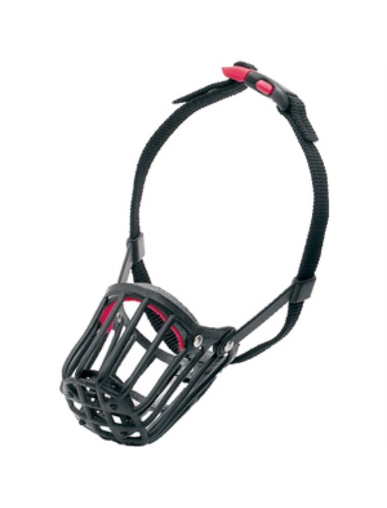 Muilkorf plast xs/s 22cm 26-43cm zwart