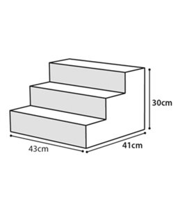 Easy step hondentrap grijs 41x43x30cm