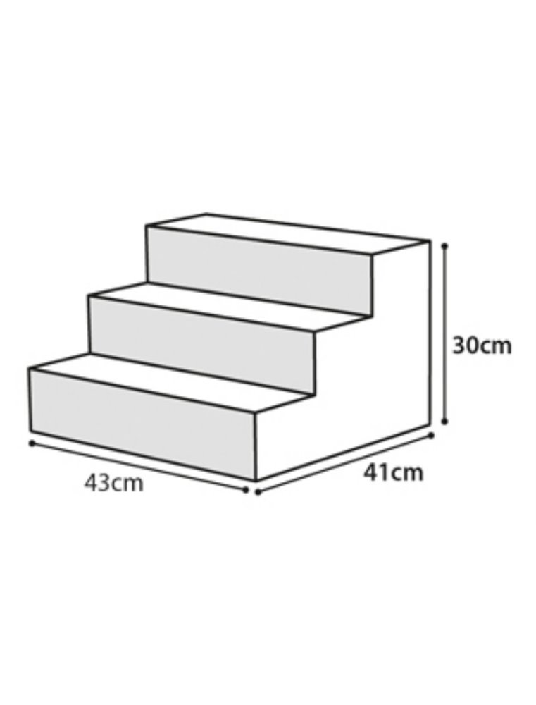 Easy step hondentrap grijs 41x43x30cm