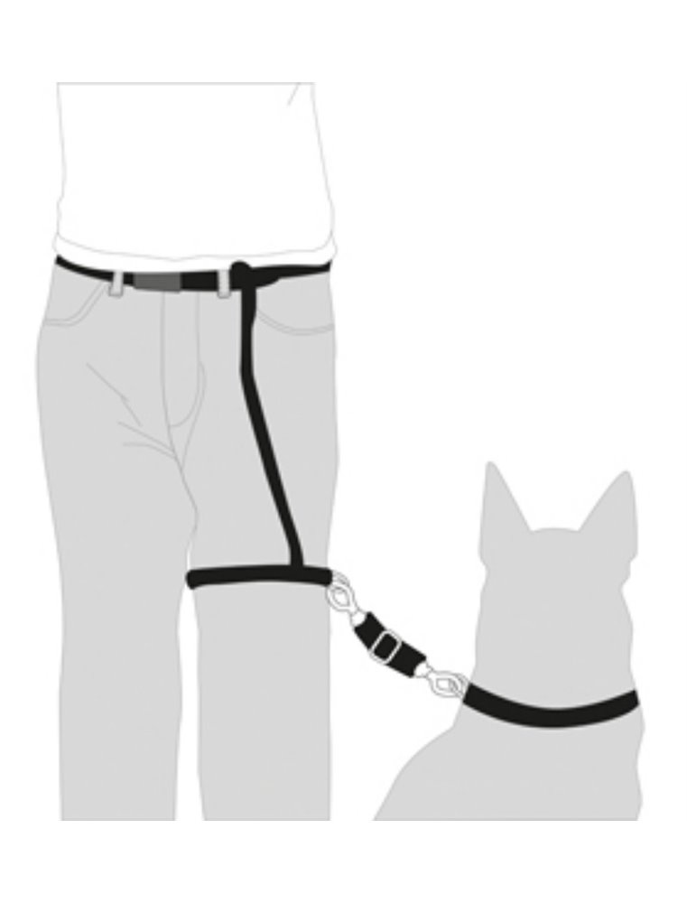 Legleader zwart 39-60cm/45cm 20mm