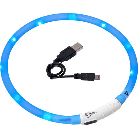 Visio light led halsband blauw 70cm