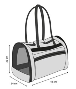 Draagtas en rugzak pepita 2in1  zw/ wit 42x24x30cm
