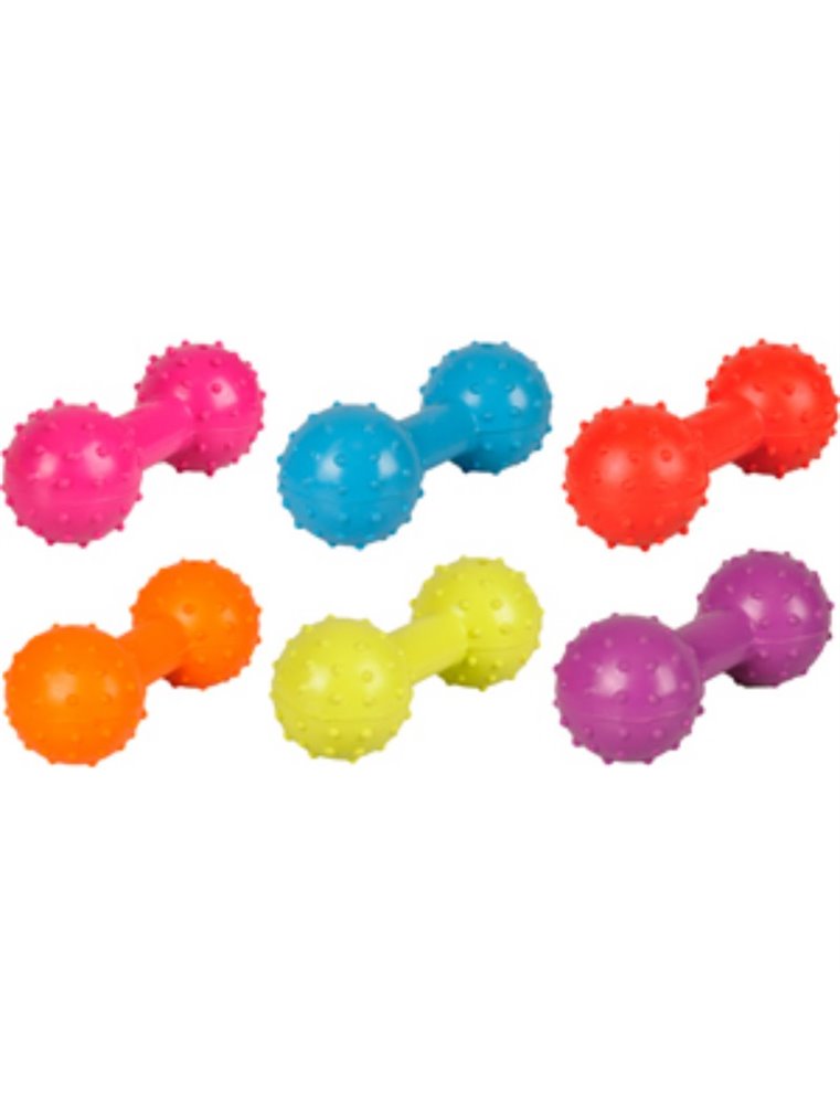 Rubber halter met bel 12cm ass.