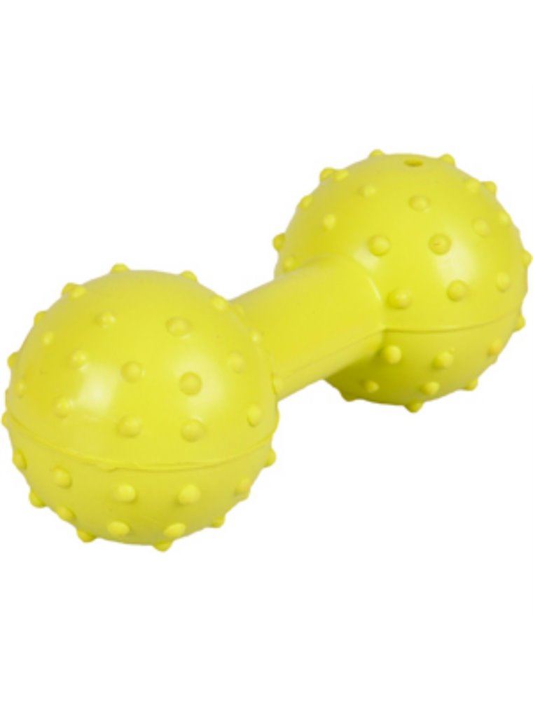 Rubber halter met bel 12cm ass.