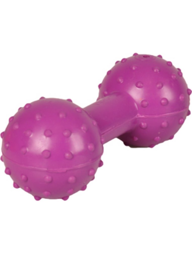 Rubber halter met bel 12cm ass.