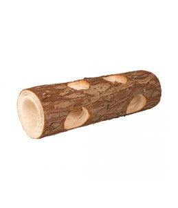 Houten boomstronk knaagdierspeeltje