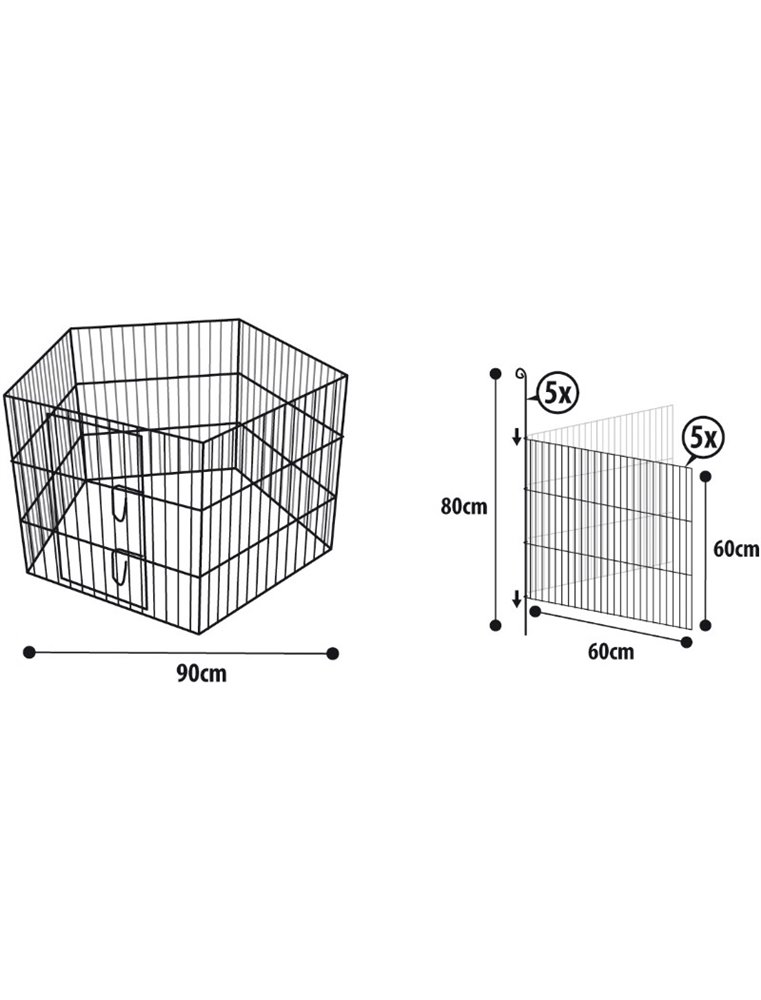 Knaagdierren pentagon 60x60cm