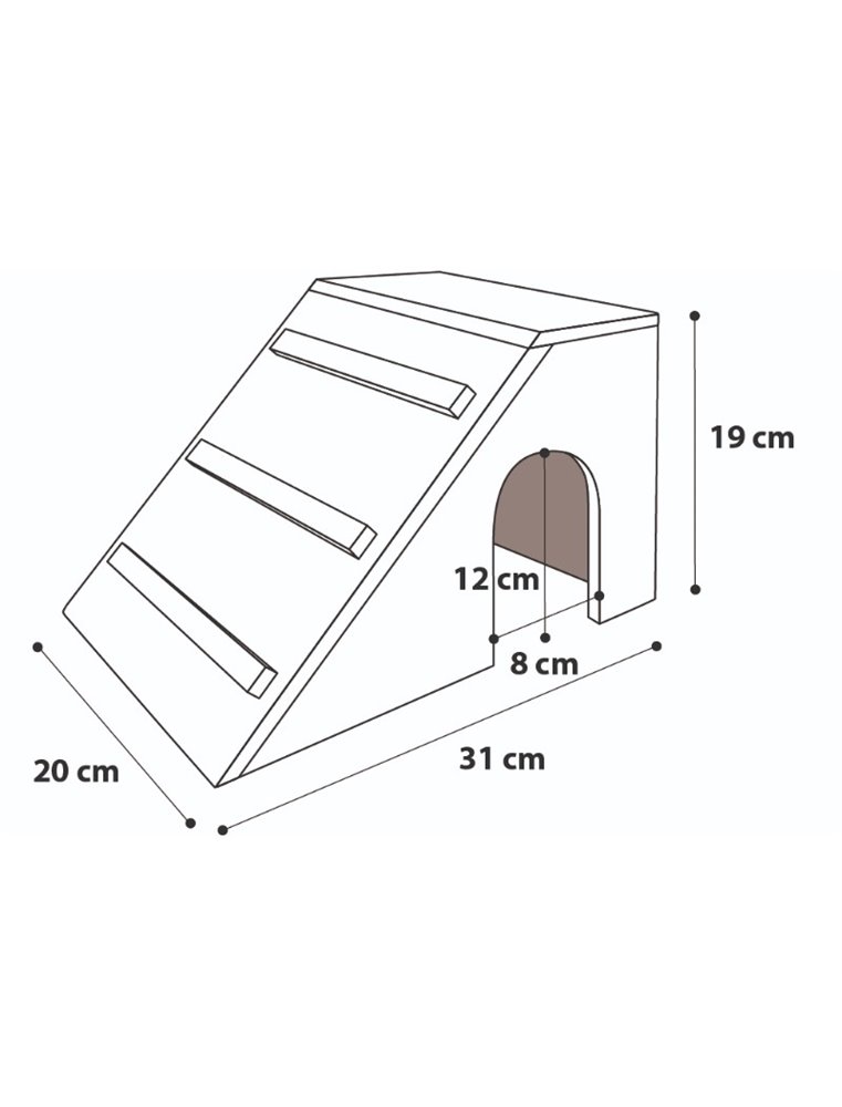 Slaaphok hout dwergkonijn mocambo