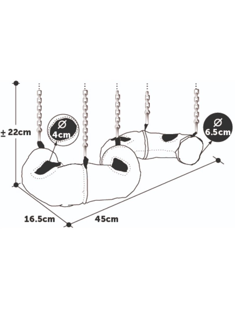 Hamstertunnel nylon - chicane