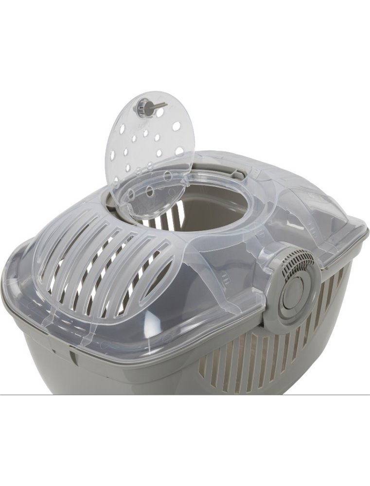 Transportbox knaagdier rambler roos-grijs l 29x39x25cm ass.