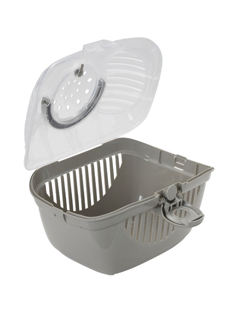 Transportbox knaagdier rambler roos-grijs l 29x39x25cm ass.