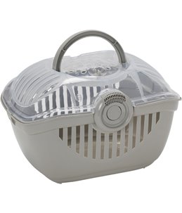 Transportbox knaagdier rambler roos-grijs l 29x39x25cm ass.