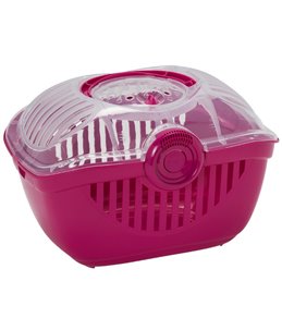 Transportbox knaagdier rambler roos-grijs l 29x39x25cm ass.