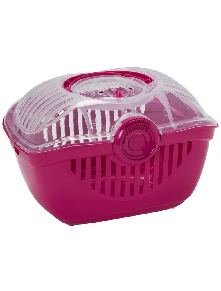 Transportbox knaagdier rambler roos-grijs l 29x39x25cm ass.