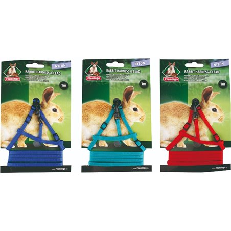 Konijn y-tuig + loopl ass.20/30cm 