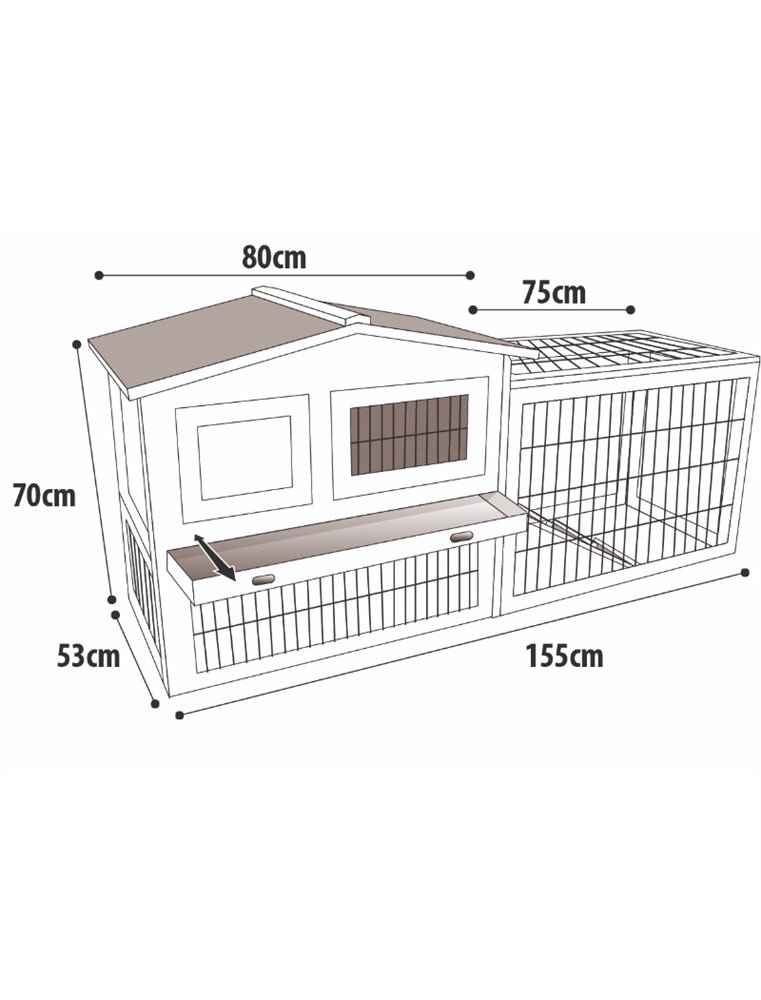 Konijnenhok ren sunshine cottage