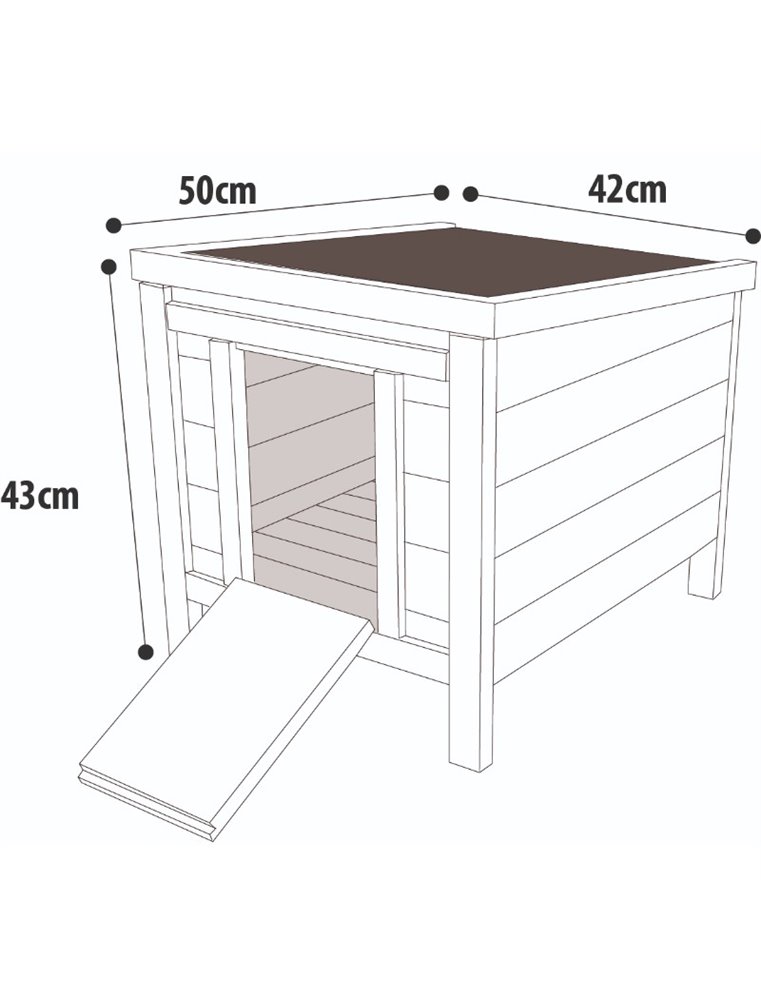 Slaaphok hout konijnen cosy