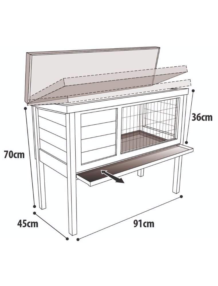 Konijnenhok bunny 90