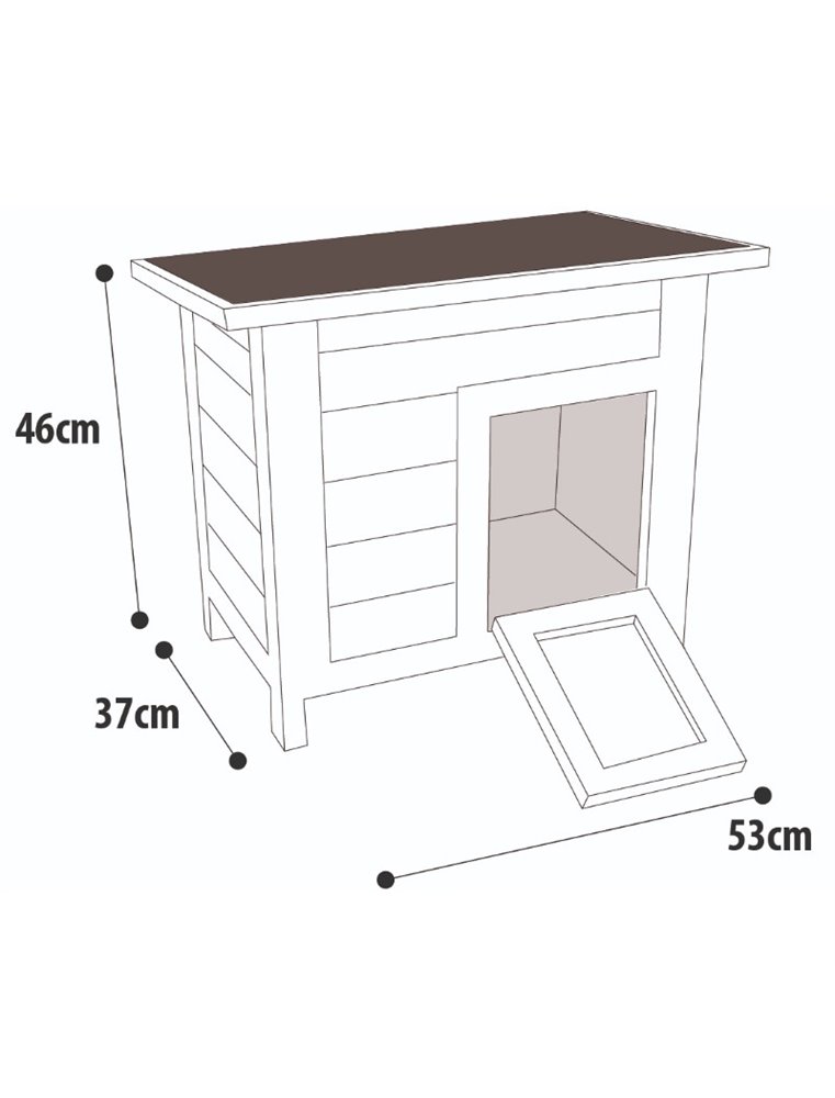 Konijnenhok domo 53x37x46cm