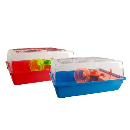 Hamsterkooi jordy rd/bl 58x38x25cm 