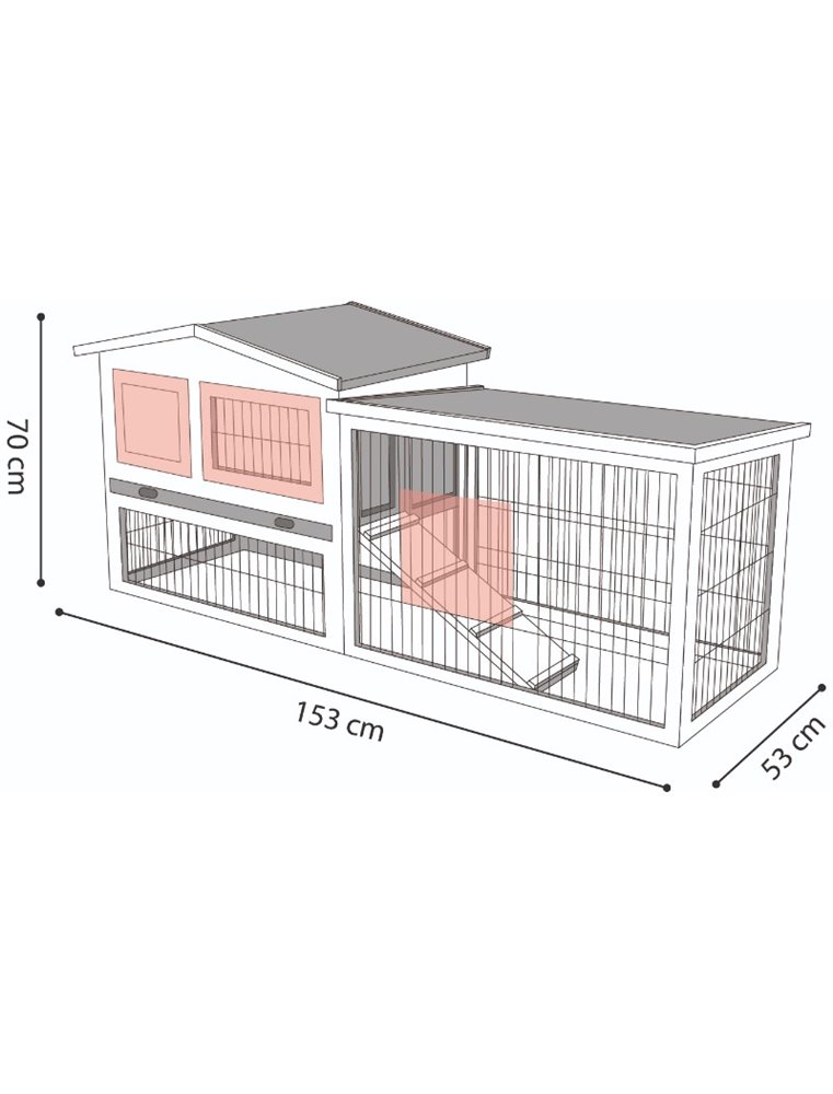 Konijnenhok rainbow cottage