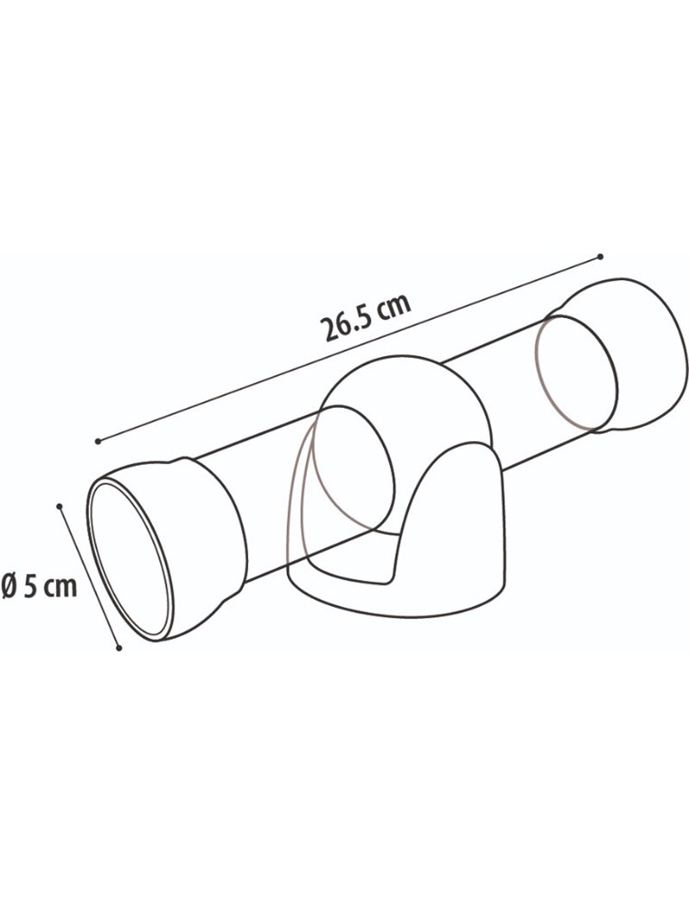 Ks bertrand wip buis paars geel 26,5x9,5x9,5cm