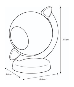 Ks bertrand wereldbol groen paars 12x10x14cm