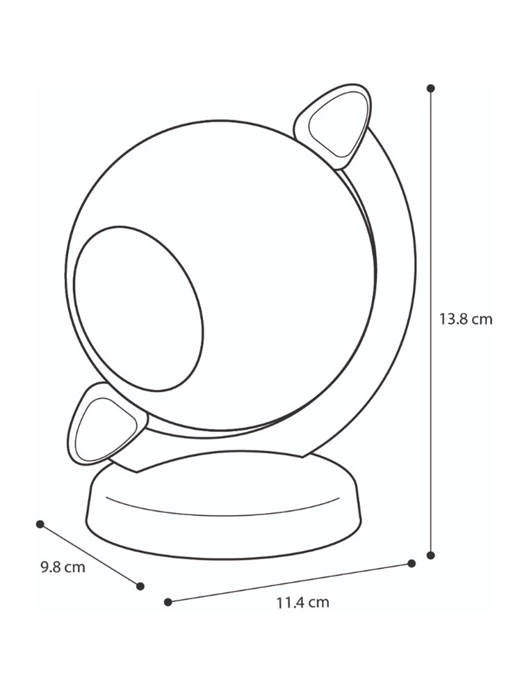 Ks bertrand wereldbol groen paars 12x10x14cm