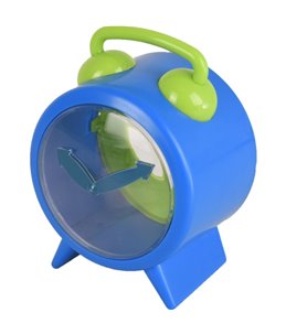 Ks bertrand wekker blauw 8,5x7,5x12 cm