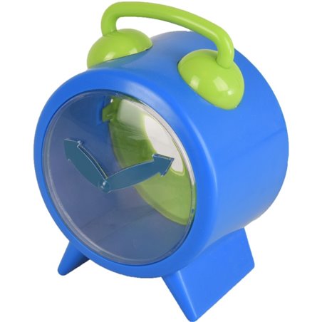 Ks bertrand wekker blauw 8,5x7,5x12 cm