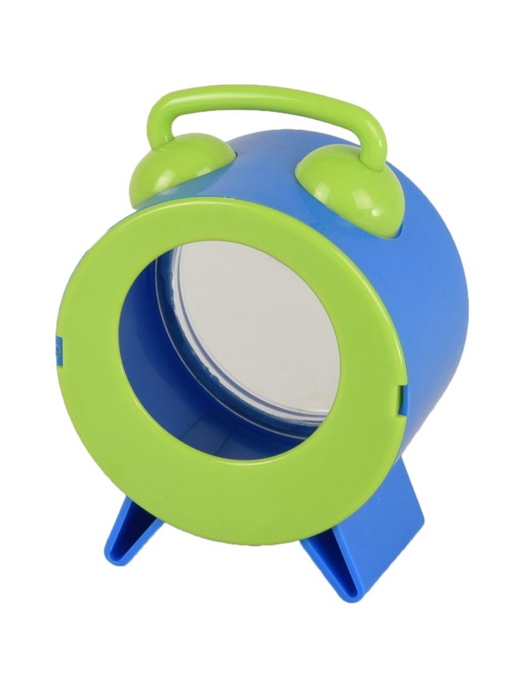 Ks bertrand wekker blauw 8,5x7,5x12 cm