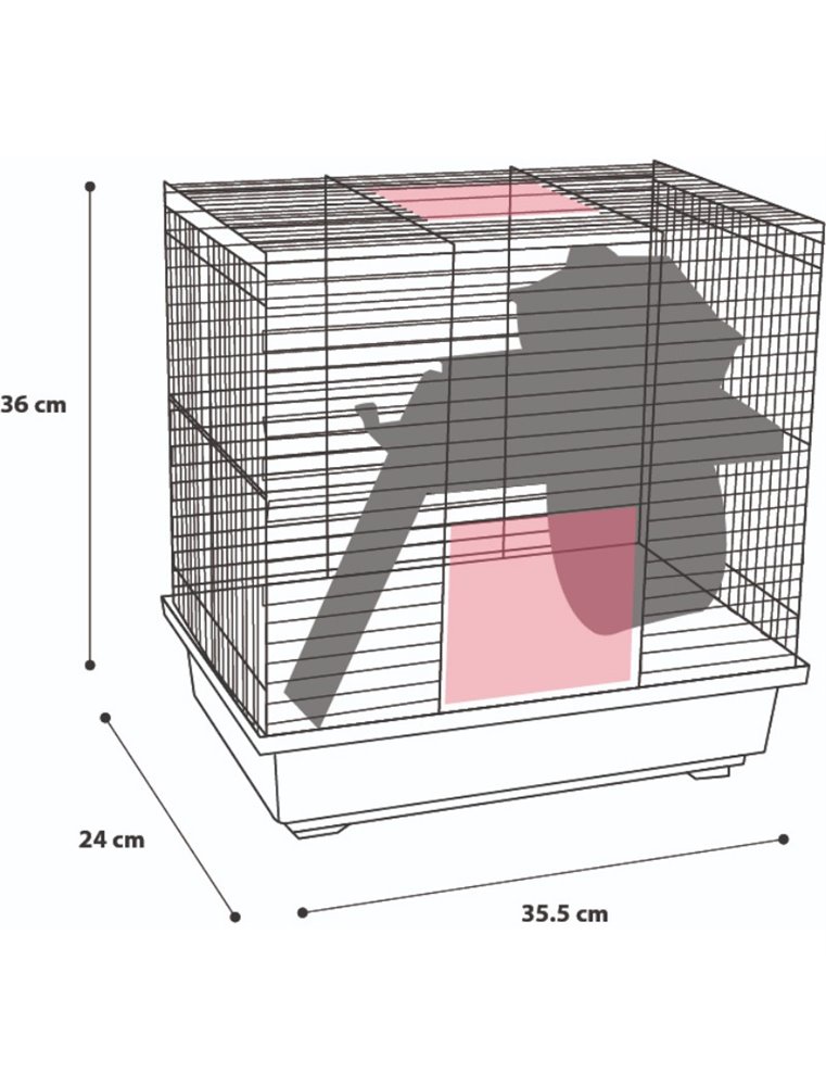 Hamsterkooi diego 1 36x24x36cm