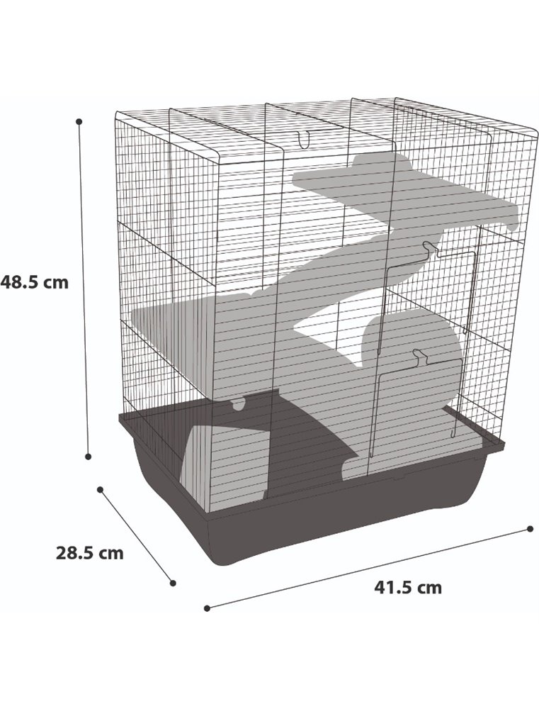 Hamsterkooi enzo 3 41,5x28,5x48,5cm