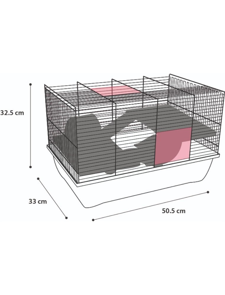 Hamsterkooi jaro 2 50x33x32,5cm