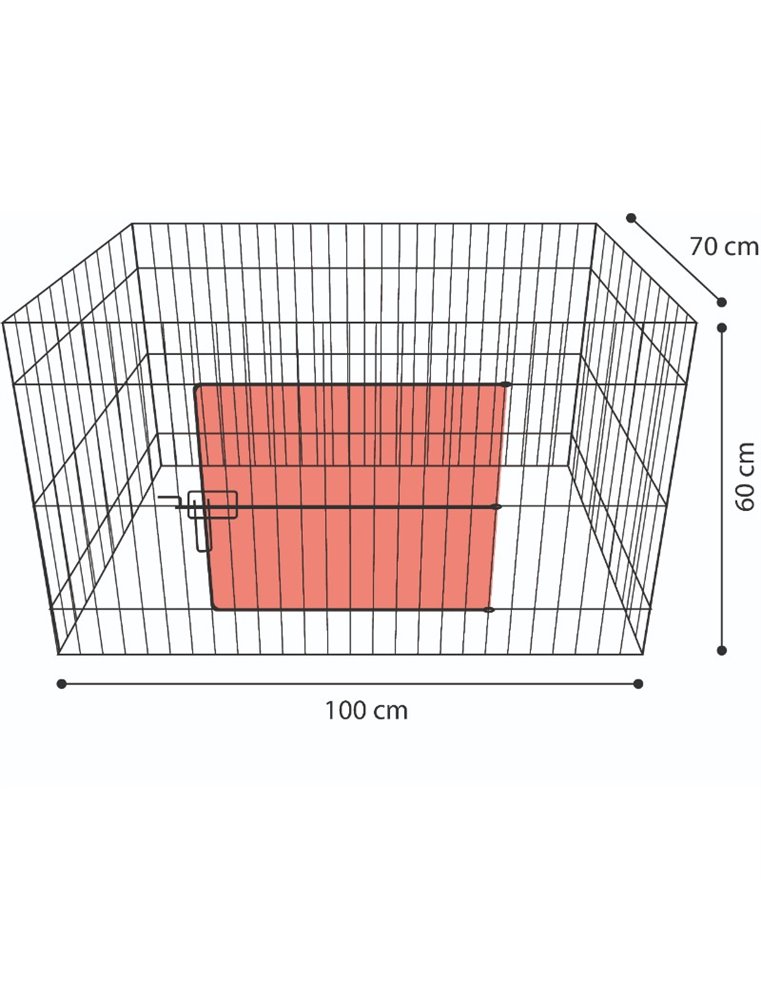 Knaagdierren quadri taupe 100x70x60 cm
