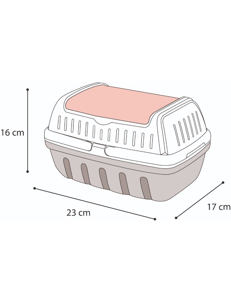 Transportbox knaagdier lizzie roos s 17x23x16cm