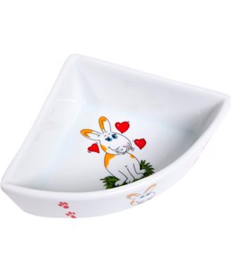 Konijnen hoekeetpot 12cm 250ml 