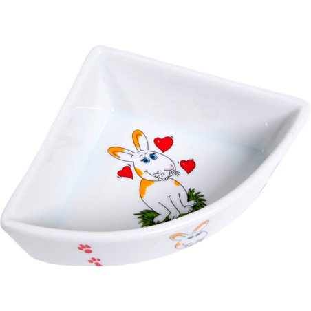 Konijnen hoekeetpot 12cm 250ml 