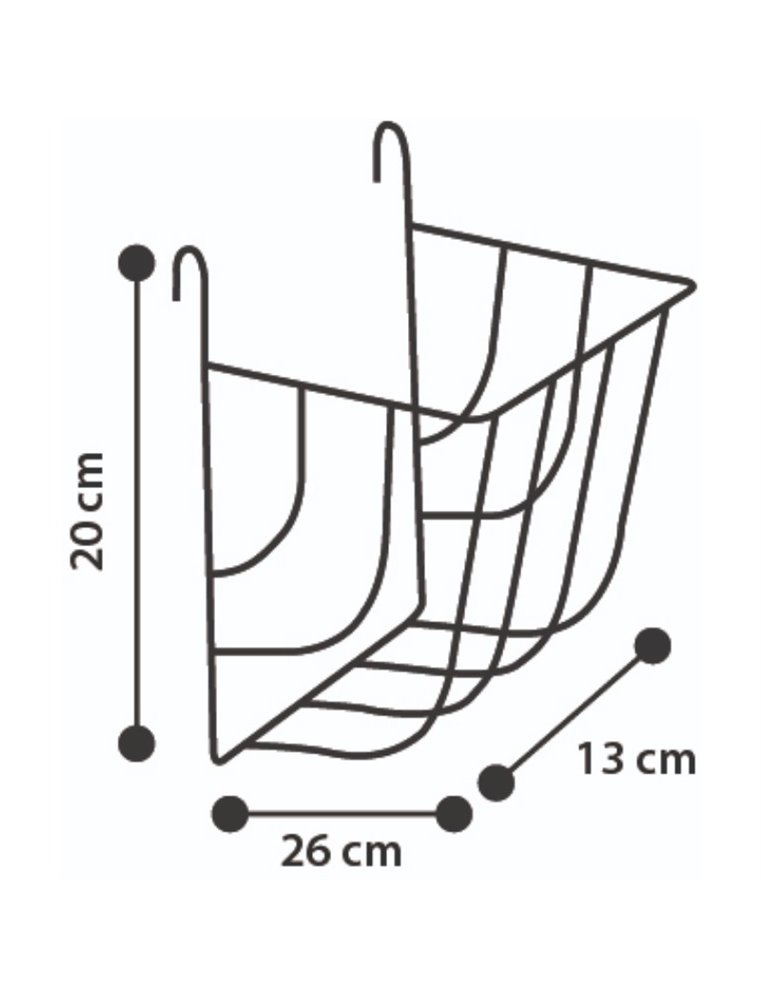 Saladerek metaal 26x13x20cm